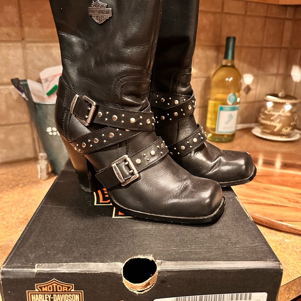 Harley-Davidson Women's Black Leather Boots